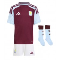 Maglie da calcio Aston Villa Amadou Onana #24 Prima Maglia Bambino 2024-25 Manica Corta (+ Pantaloni corti)